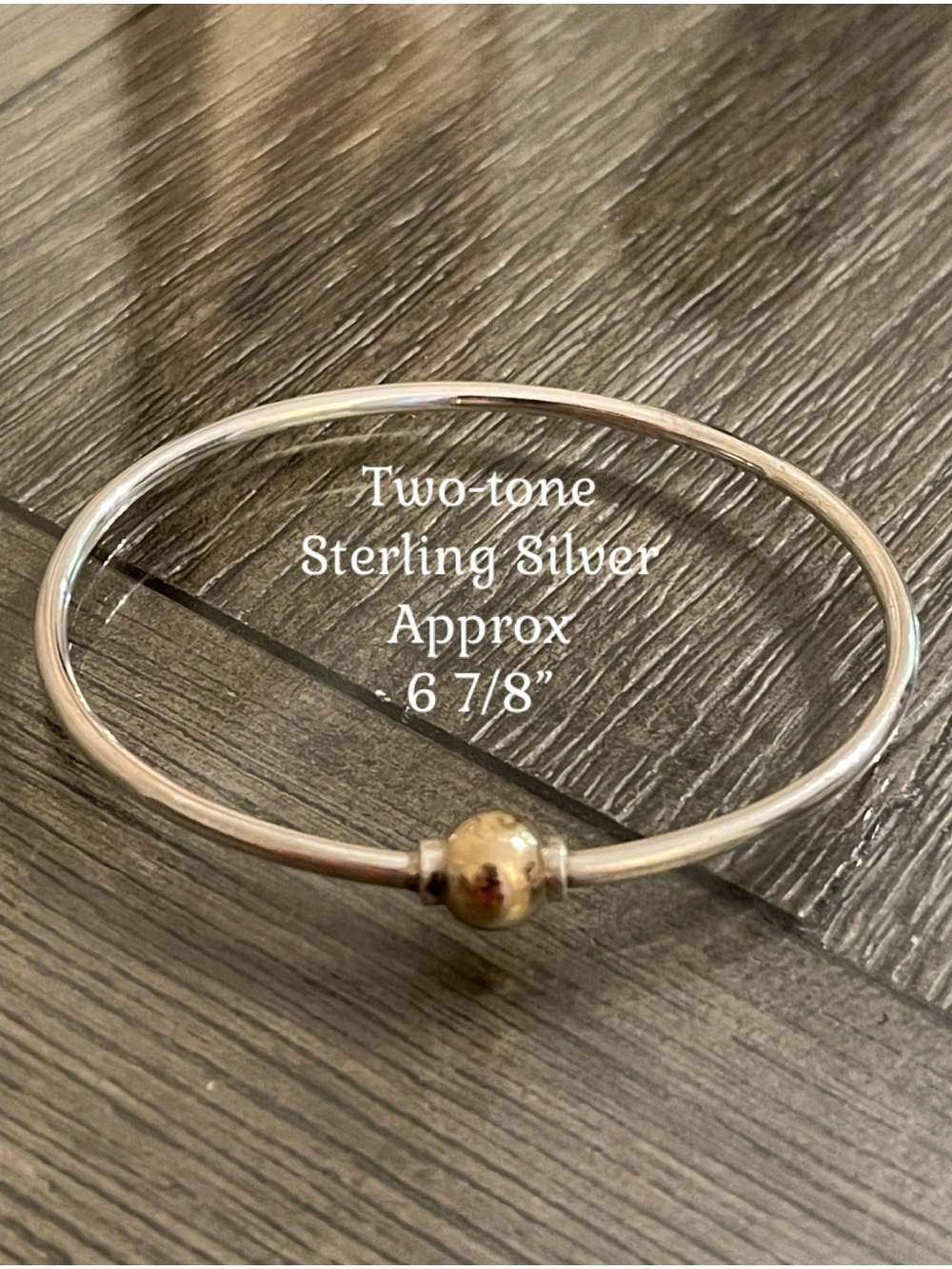 Vintage Two-tone Cape Code, Single Ball Bangle Bracelet’